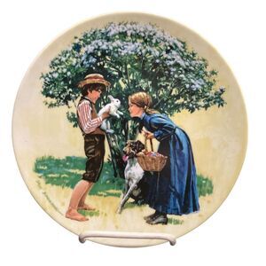 👜Knowles 1980 "EASTER"‎ Don Spaulding LTd Ed Plate Kids Rabbit Dog